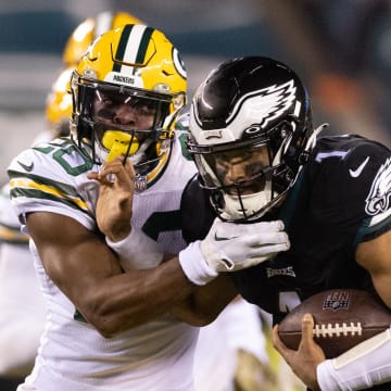 The Packers had no answers for Eagles quarterback Jalen Hurts during their 2022 matchup in Philadelphia.