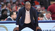 Jan 10, 2024; Syracuse, New York, USA; Boston College Eagles head coach Earl Grant watches play against the Syracuse Orange in the second half at the JMA Wireless Dome. Mandatory Credit: Mark Konezny-Imagn Images