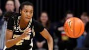 Purdue Boilermakers guard Rashunda Jones (2) goes after a loose ball