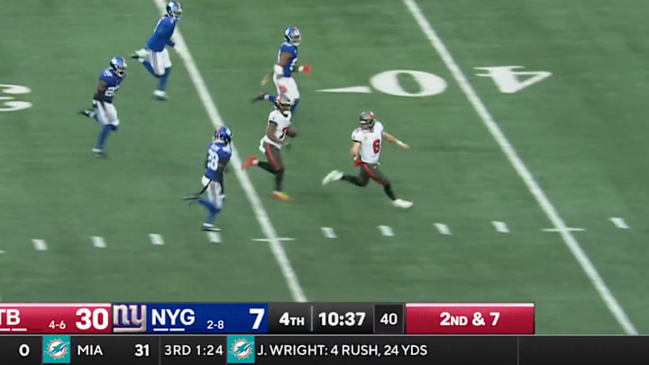 Baker Mayfield way downfield Baker Mayfield way downfield