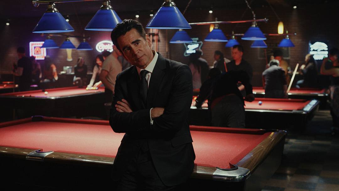 Colin Farrell in "Sugar," premiering June 19, 2026 on Apple TV.