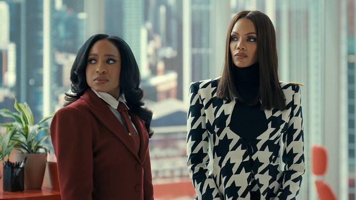 Beauty in Black. (L to R) Taylor Polidore Williams as Kimmie, Crystle Stewart as Mallory in episode 305 of Beauty in Black