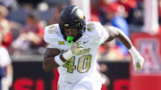 Oct 19, 2024; Tucson, Arizona, USA; Colorado Buffalos defensive end Taje McCoy (40) against the Arizona Wildcats at Arizona Stadium.