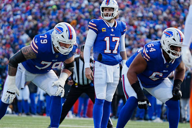 Spencer Brown, Josh Allen, and O'Cyrus Torrence