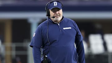 Dallas Cowboys head coach Mike McCarthy reacts during the first half against the Houston Texans at AT&T Stadium. 