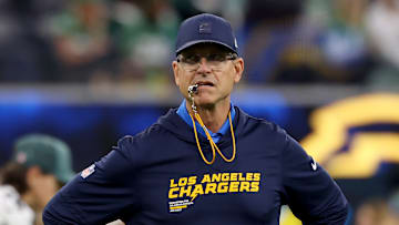 Los Angeles Chargers head coach Jim Harbaugh