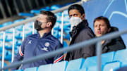 Mauricio Pochettino, Nasser Al-Khelaifi e Leonardo 