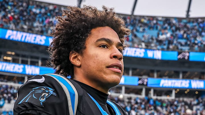 Carolina Panthers wide receiver Jalen Coker