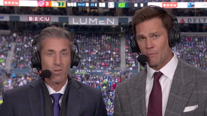 Tom Brady and Kevin Burkhardt were in Seattle to call Bills-Seahawks. 