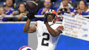 Nov 20, 2022; Detroit, Michigan, Cleveland Browns wide receiver Amari Cooper (2) catches a touchdown pass against the Buffalo Bills in the fourth quarter at Ford Field.