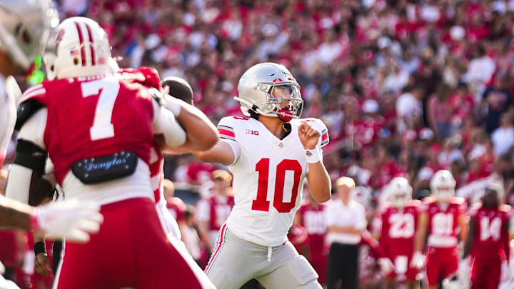 Julian Sayin and Ohio State are favored against Penn State on Saturday.