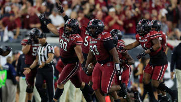 South Carolina football defensive lineman TJ Sanders during the 2022 Gator Bowl