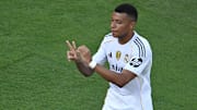 Kylian Mbappé beim Torjubel gegen Dortmund