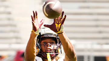 Arizona State defensive back Keith Abney II during the final football practice before leaving for Camp Tontozona at Sun Devil Stadium in Tempe, Ariz., on Aug 5, 2025.