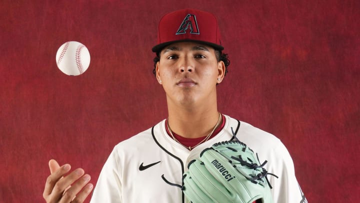 Arizona Diamondbacks Cristian Mena during photo day at Salt River Fields at Talking Stick on February 21, 2024.