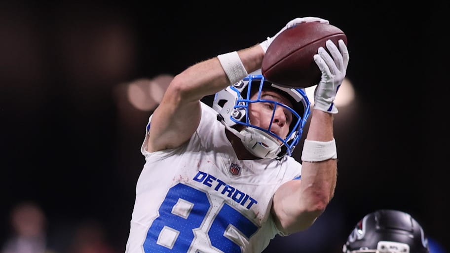 Detroit Lions wide receiver Tom Kennedy (85). | Brett Davis-Imagn Images