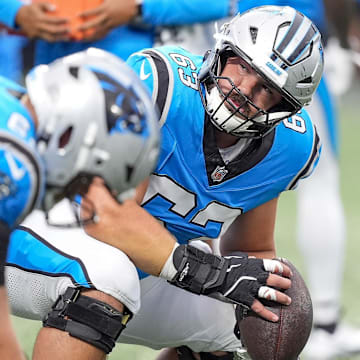 Carolina Panthers center Austin Corbett.