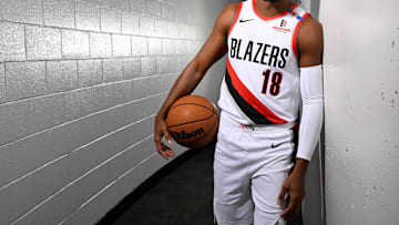 Sep 30, 2024; Portland, Oregon, USA; Portland Trail Blazers guard Devonte Graham (18). Mandatory Credit: Troy Wayrynen-Imagn Images