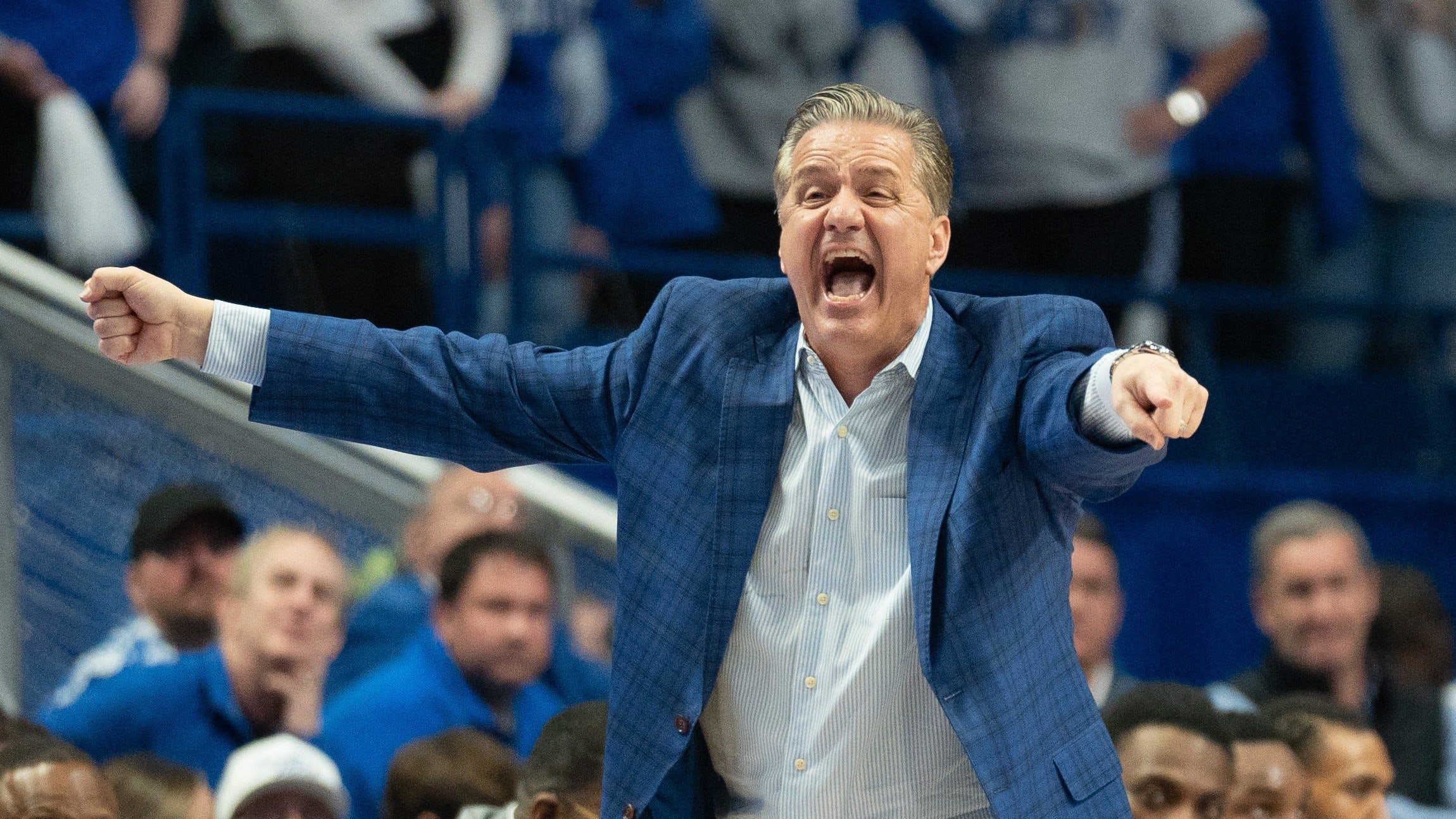 John Calipari left Kentucky for Arkansas, and UK football coach Mark Stoops is paying his respects.