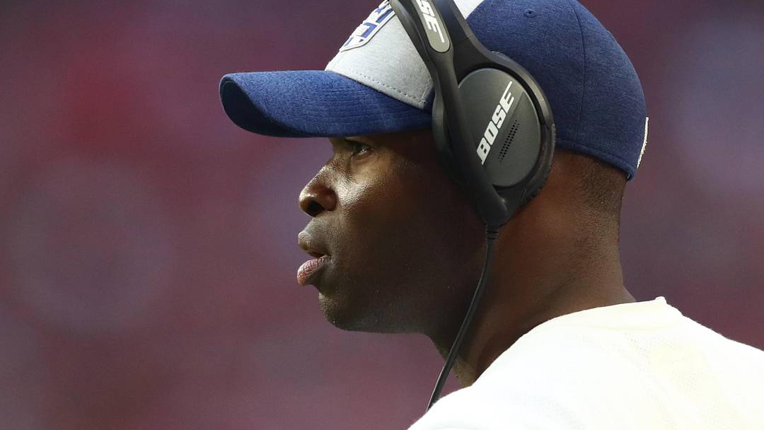 Carolina Panthers defensive coordinator Ejiro Evero