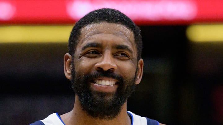 Jan 29, 2025; New Orleans, Louisiana, USA;  Dallas Mavericks guard Kyrie Irving (11) : Matthew Hinton-Imagn Images