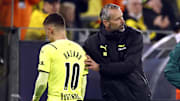 Erwartet ein intensives und schweres Spiel: Marco Rose (r.)