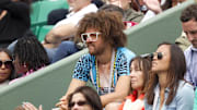 Redfoo during Victoria Azarenka of Belarus's 4–6, 6–3, 6–1 win over France's Aliza Cornet in the 2013 French Open.