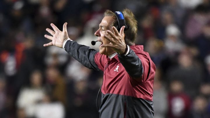 Nick Saban says a quote attributed to him about Lane Kiffin isn't true