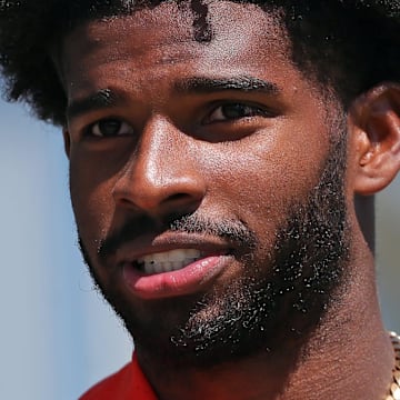 Cleveland Browns quarterback Shedeur Sanders heads in after the first day of rookie minicamp May 9, 2025, in Berea, Ohio.
