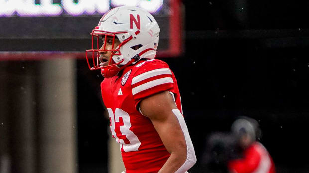 Nebraska Cornhuskers linebacker Javin Wright (33) during the second quarter