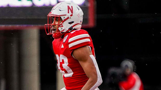Nebraska Cornhuskers linebacker Javin Wright (33) during the second quarter against the Maryland Terrapins