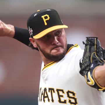 Pittsburgh Pirates pitcher Paul Skenes throws a pitch at the 2025 All-Star Game.