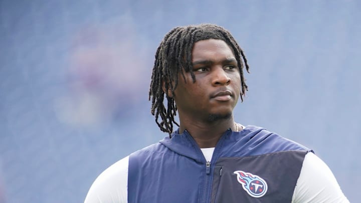 Tennessee Titans quarterback Cam Ward warms up before the game against the Indianapolis Colts. Tennessee Titans quarterback Cam Ward warms up before the game against the Indianapolis Colts.