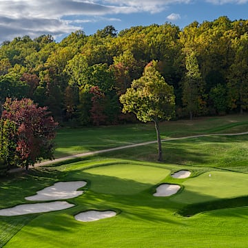 The 14th hole at Baltusrol's Upper Course after restoration.