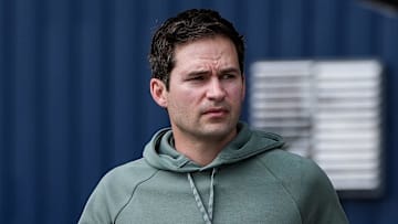 Detroit Tigers president of baseball operation Scott Harris during spring training at TigerTown in Lakeland, Fla. on Sunday, Feb. 16, 2025.