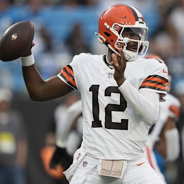 Shedeur Sanders threw two touchdown passes in the first half during his first preseason game.