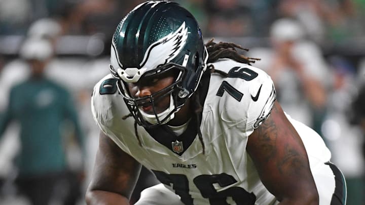 Philadelphia Eagles guard Kenyon Green (76) against the Cincinnati Bengals at Lincoln Financial Field.