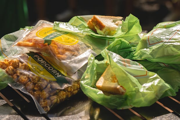A collection of food at the Masters on a table.