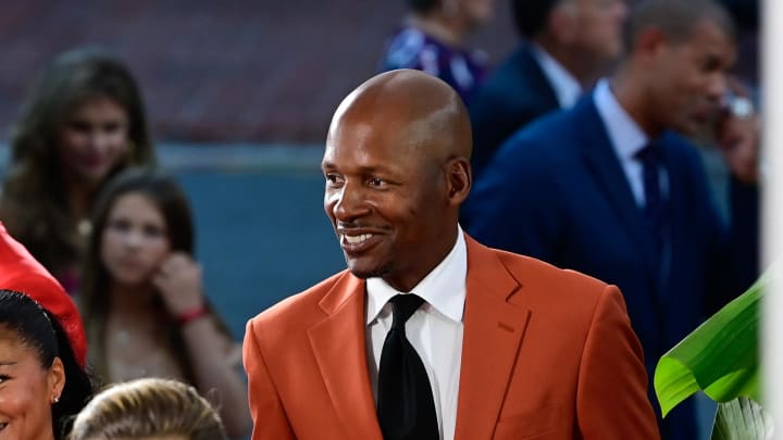 Aug 12, 2023; Springfield, MA, USA; Ray Allen arrives at Symphony Hall for the 2023 Basketball Hall of Fame enshrinement. Mandatory Credit: Eric Canha-USA TODAY Sports