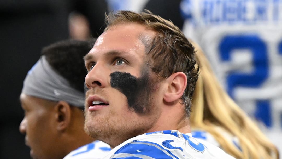Detroit Lions linebacker Jack Campbell (46) during the first half against the Dallas Cowboys at Ford Field