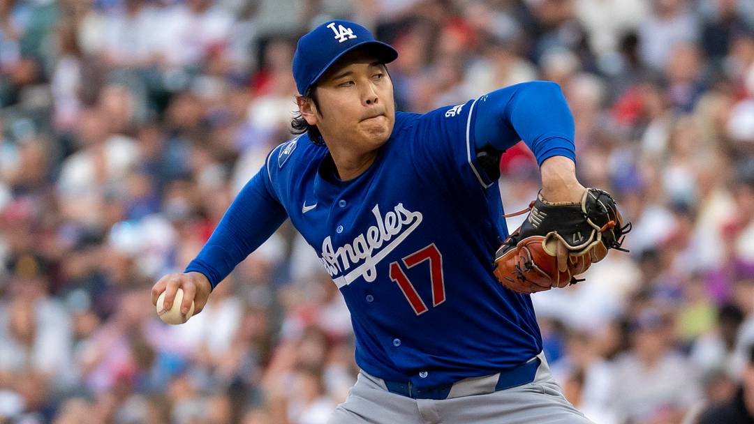 Jun 24, 2026; Minneapolis, Minnesota, USA; Los Angeles Dodgers starting pitcher Shohei Ohtani (17) delivers a pitch against the Minnesota Twins in the fourth inning at Target Field. Mandatory Credit: Jesse Johnson-Imagn Images