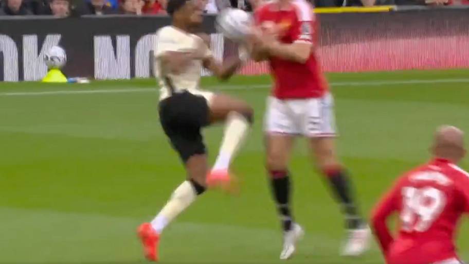 Harry Maguire in action.