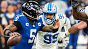 Colts QB Anthony Richardson (5) is the biggest faller based on Underdog Fantasy's recent average draft position date. 
