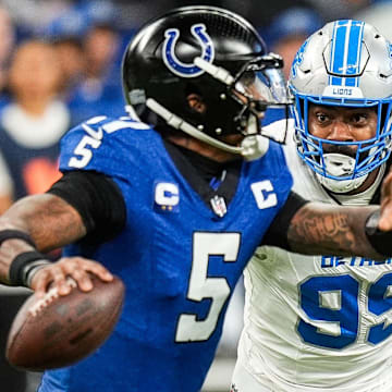 Colts QB Anthony Richardson (5) is the biggest faller based on Underdog Fantasy's recent average draft position date. 