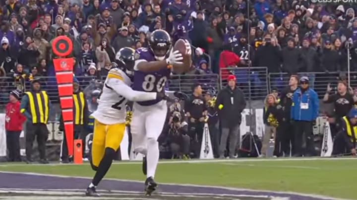 Ravens TE Isaiah Likely had a TD catch taken away by the referees in a narrow loss to the Steelers. Ravens TE Isaiah Likely had a TD catch taken away by the referees in a narrow loss to the Steelers.