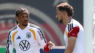 Leroy Sané (l.) und Leon Goretzka bei der WM im Sommer Leroy Sané (l.) und Leon Goretzka bei der WM im Sommer