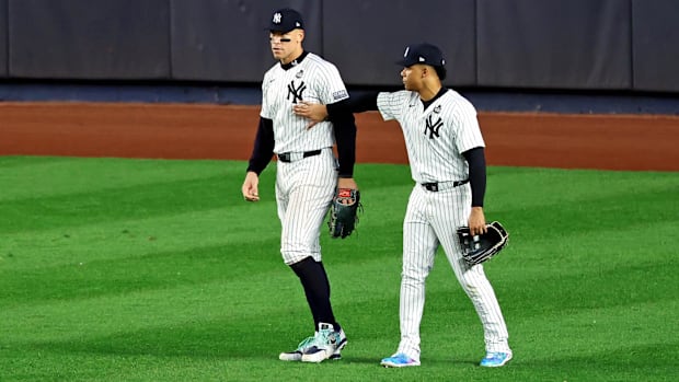 Judge and the Yankees fell to the Dodgers 7–6 in a mistake-filled Game 5.