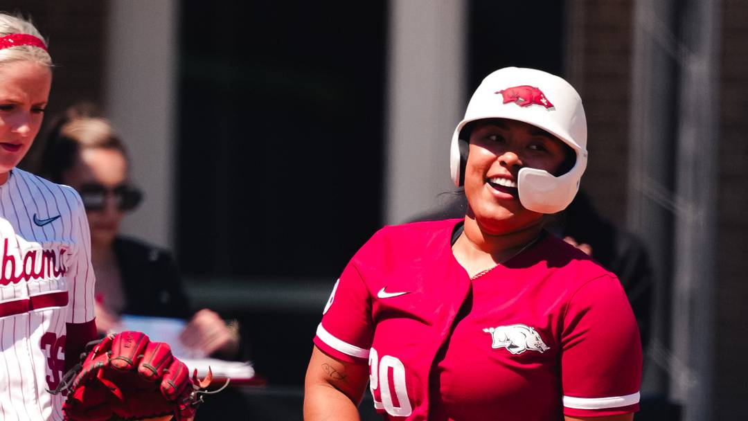 Arkansas Razorbacks Tianna Bell against Alabama in the SEC Tournament.
