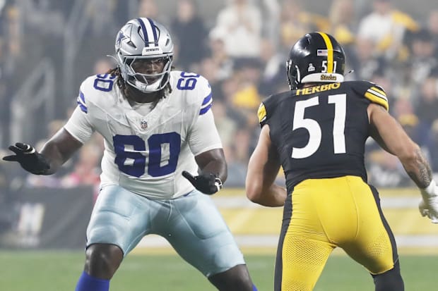 Dallas Cowboys offensive tackle Tyler Guyton