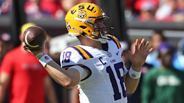 LSU quarterback Garrett Nussmeier's play has declined this season due to a torso injury.
